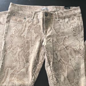 Express Stella snakeskin leggings
